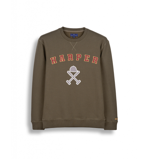 Harper & neyer sudadera retro verde