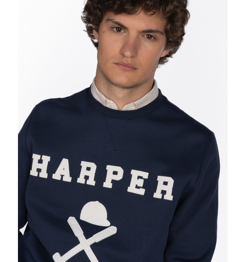 Harper & neyer sudadera new england marino