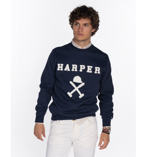 Harper & neyer sudadera new england marino