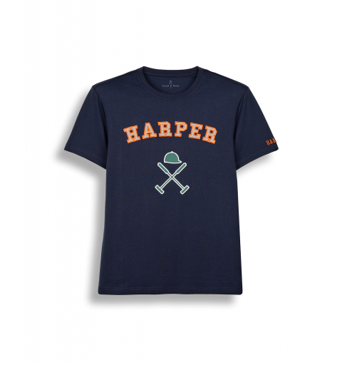 Harper & neyer camiseta retro marino