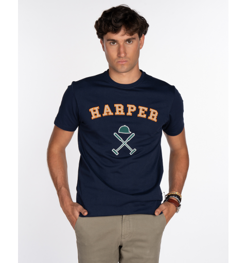 Harper & neyer camiseta retro marino