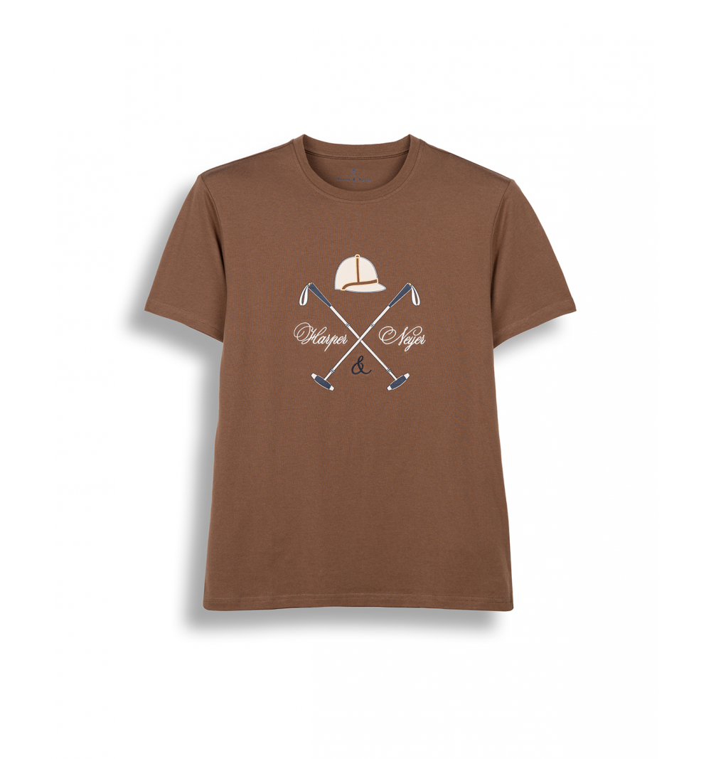 Harper & neyer camiseta lux equine marron