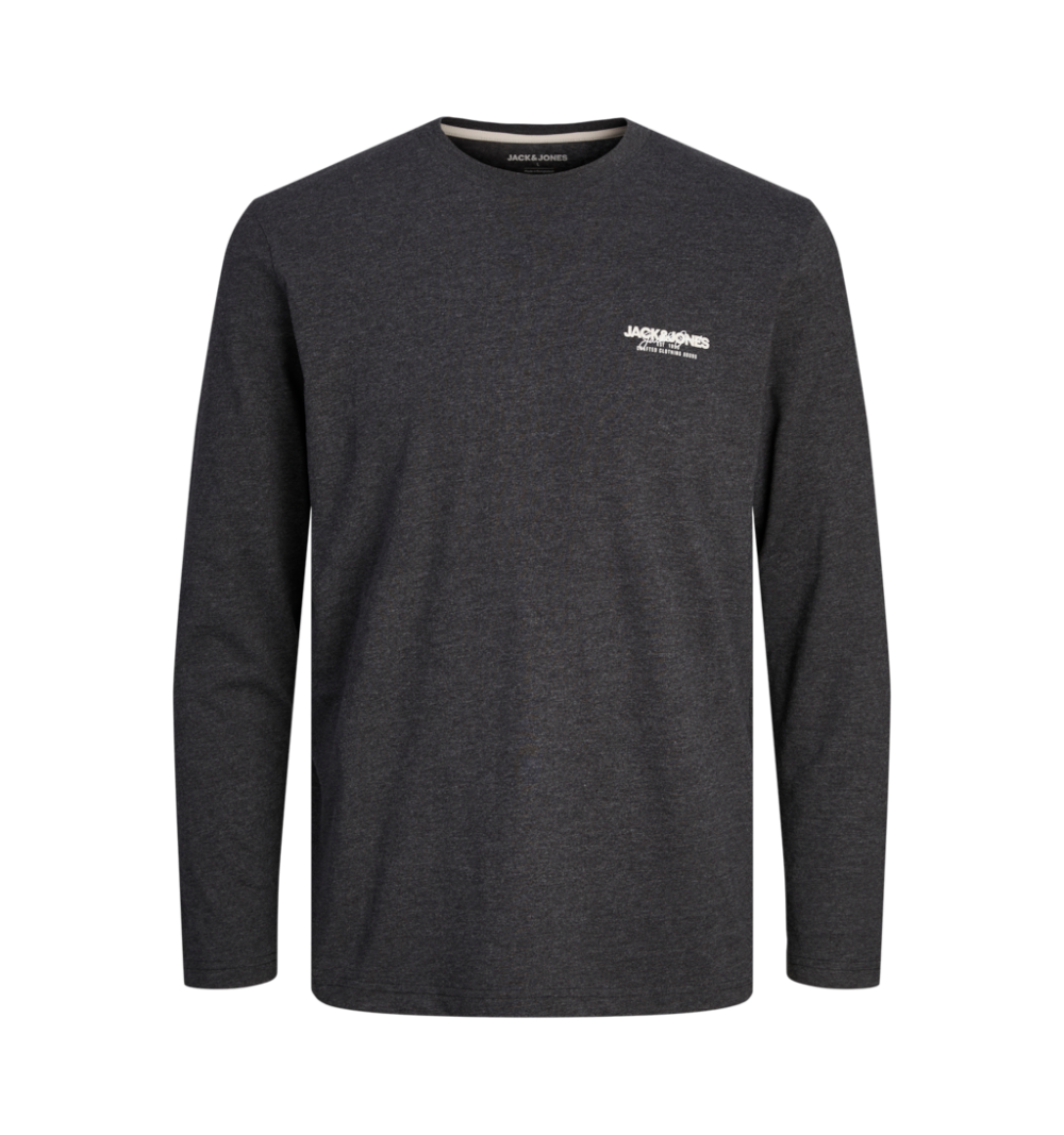 Jack&jones jjalvis tee ls crew neck negro