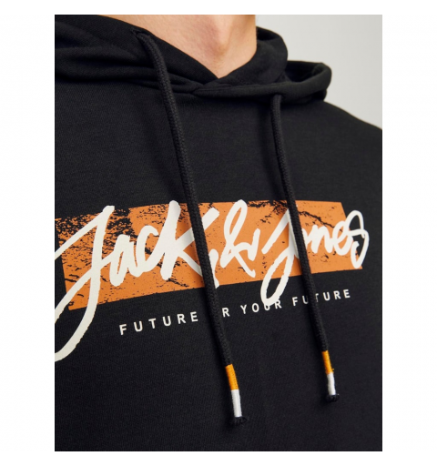 Jack&jones jjtiley sweat hood ln negro