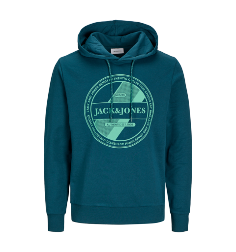 Jack&jones jjrio sweat hood verde oscuro