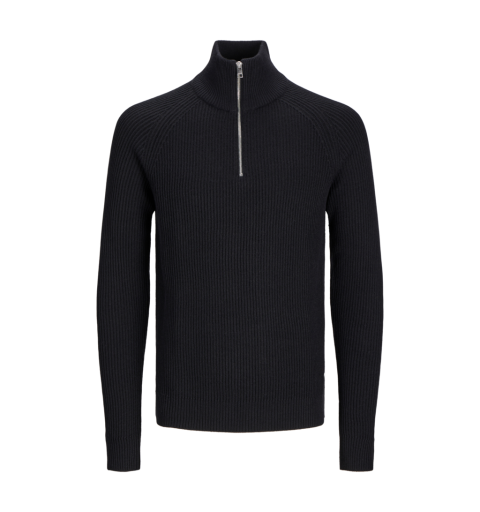 Jack&jones jjpannel knit half zip aw24 negro