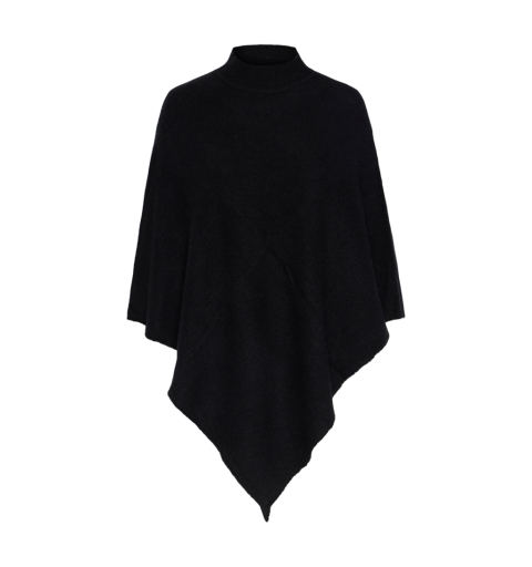 Pieces pcfortuna high neck poncho noos bc negro