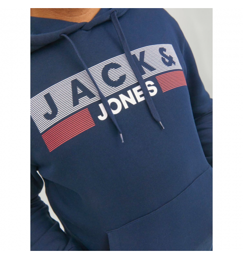 Jack&jones plus jjecorp logo sweat hood noos pls marino