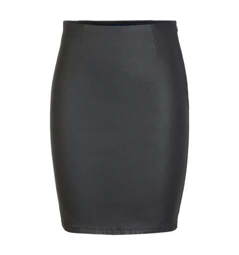 Pieces pcparo hw coated skirt/noos bc negro