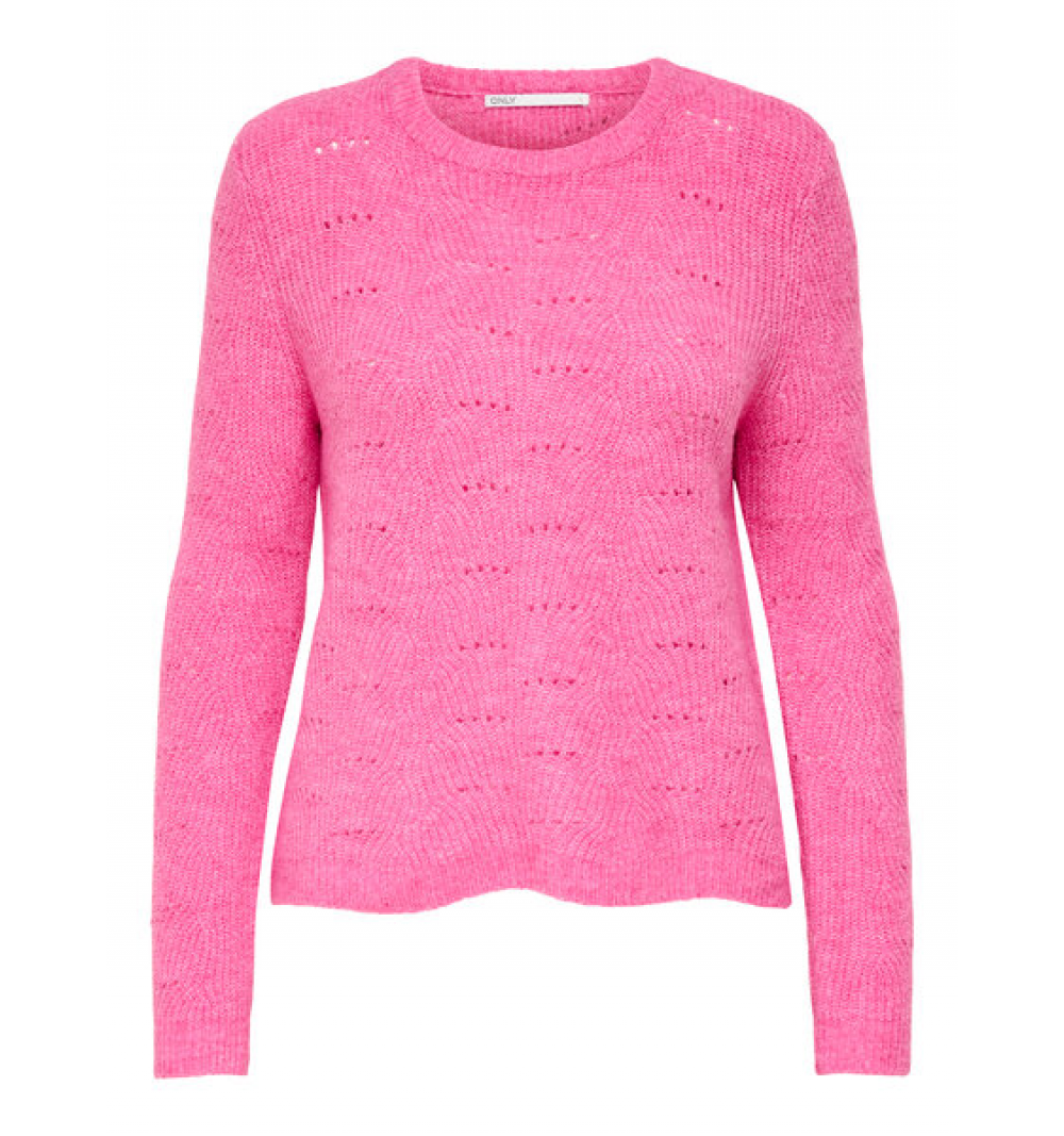 Only onllolli l/s pullover knt noos rosa