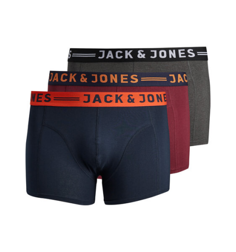 Jack&jones plus jaclichfield trunks noos 3 pack pls burdeos