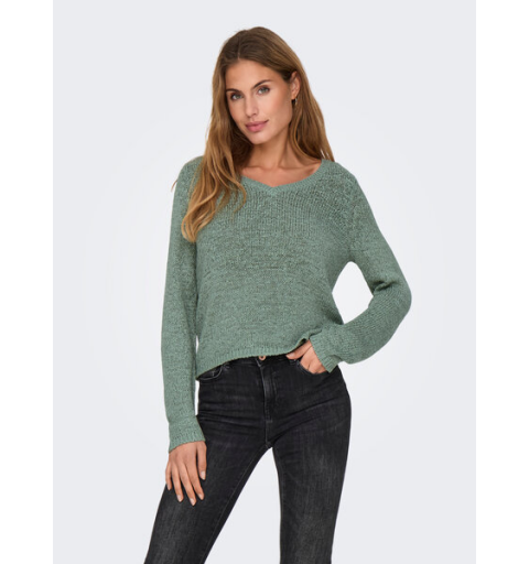 Only onlgeena l/s v-neck knt noos verde