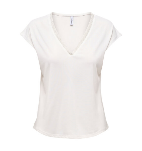 Only onlfree life s/s modal stitch top jrs blanco