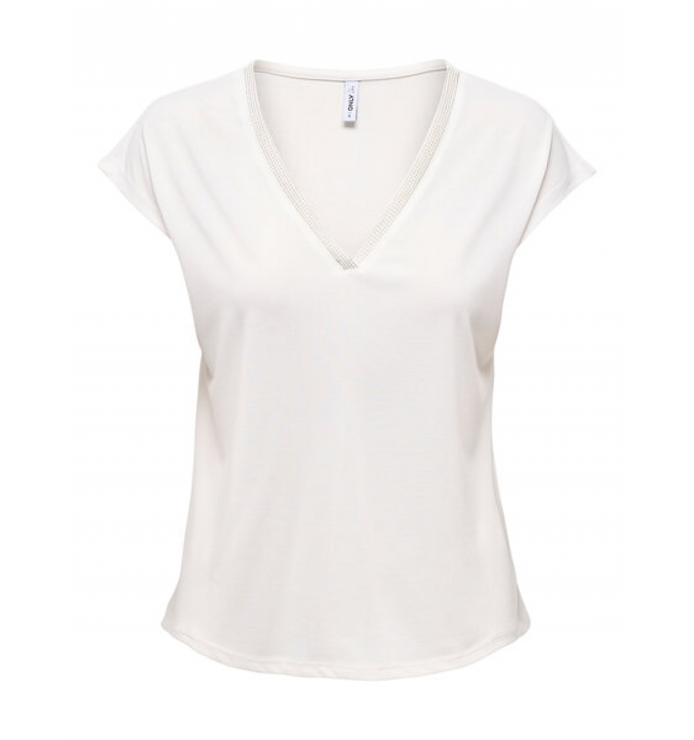 Only onlfree life s/s modal stitch top jrs blanco