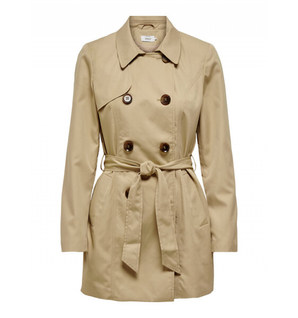 Only onlvalerie trenchcoat otw noos beige