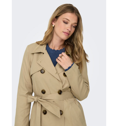 Only onlvalerie trenchcoat otw noos beige