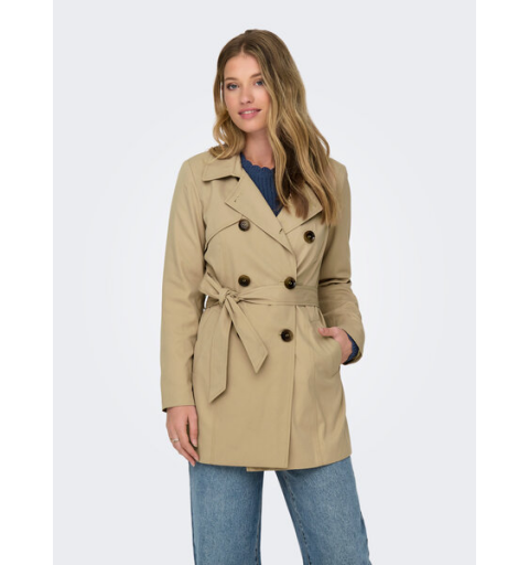 Only onlvalerie trenchcoat otw noos beige