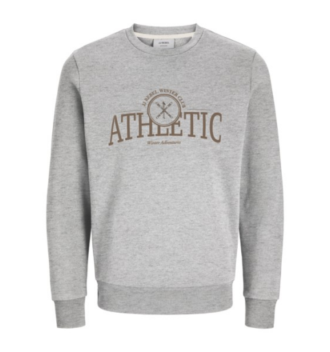 Jj rebel jrebandrew sweat crew neck gris