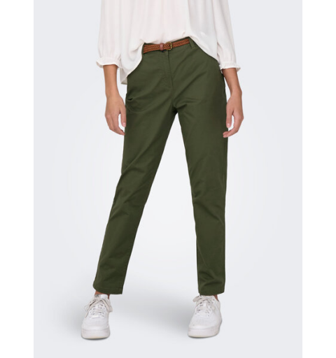 Jdy jdychicago mw belted chino pants pnt dia verde oscuro