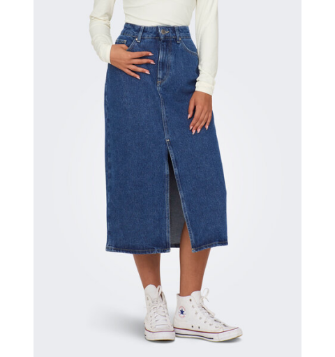 Only onlbianca midi skirt dnm  rea noos denim medio