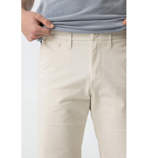 Tiffosi hombre chino short slim_35 blanco roto