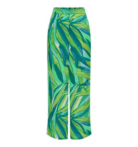 Only onlalma life poly palazzo pant aop verde