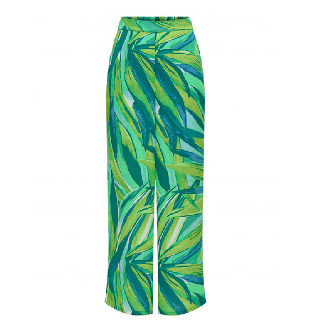 Only onlalma life poly palazzo pant aop verde