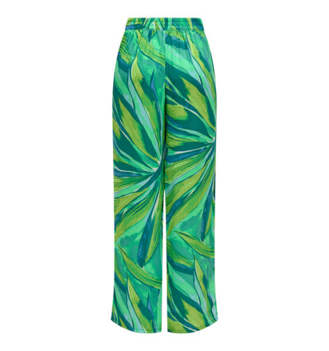 Only onlalma life poly palazzo pant aop verde