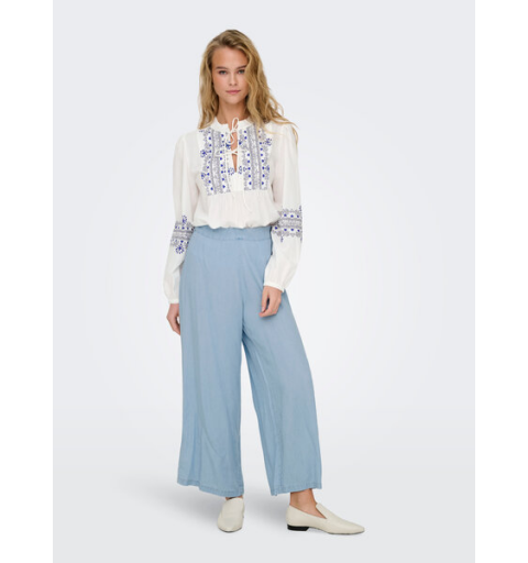 Only onlcharis life long culotte pant cc wvn denim claro