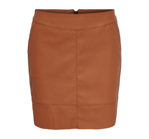 Only onlbase faux leather skirt otw noos marron - Imagen 1