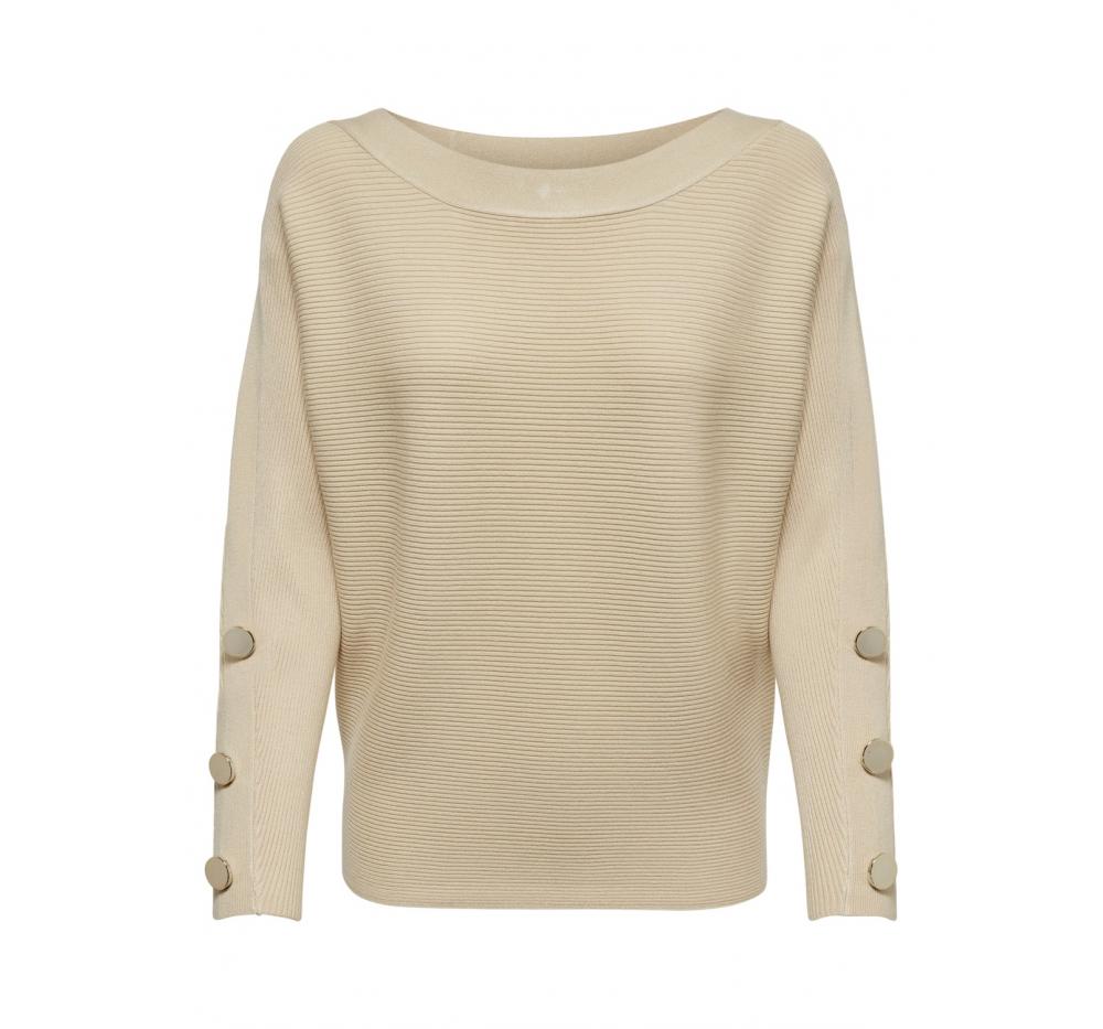 Only onladalyn l/s batwing pullover knt blanco roto - Imagen 1