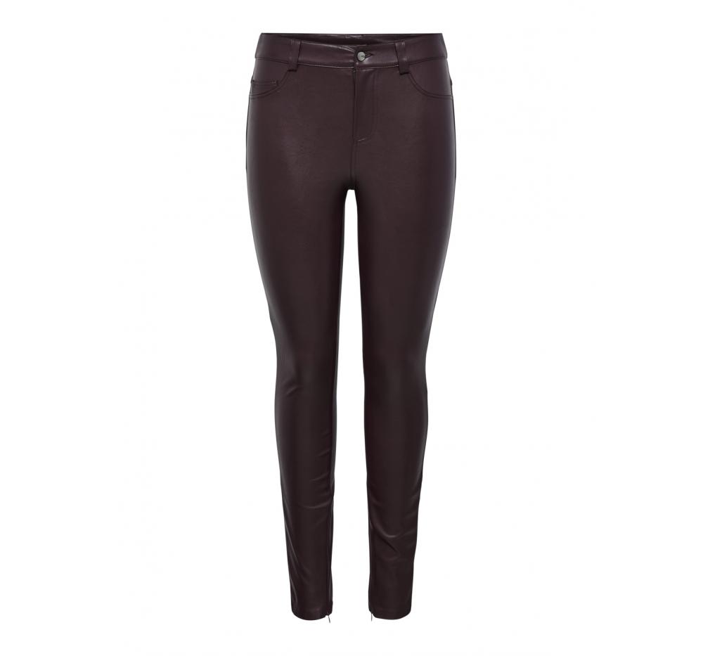 Only noos onlholly faux leather pant otw marron - Imagen 3