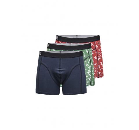 Only & sons onsjalte print trunk 3-pack marino - Imagen 1